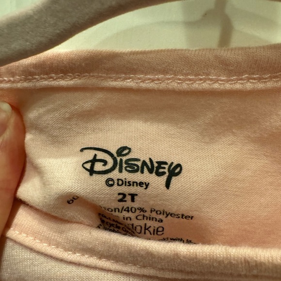 Disney 2T Pink Girls Winter Princess Long Sleeve Top Blouse - Picture 3 of 4